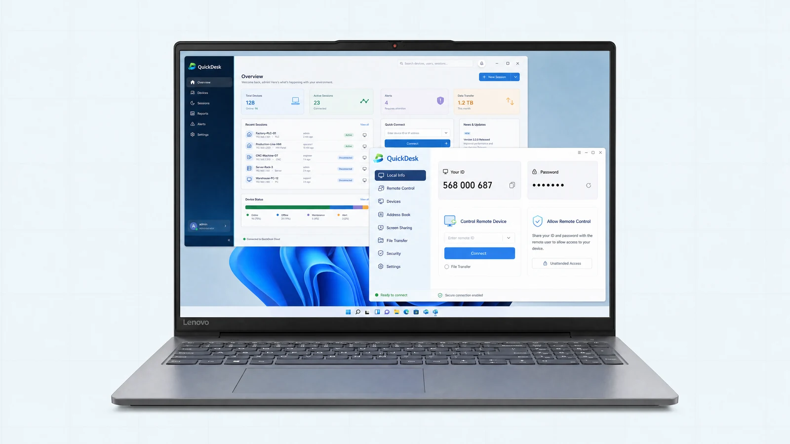 QuickDesk Windows 版软件界面